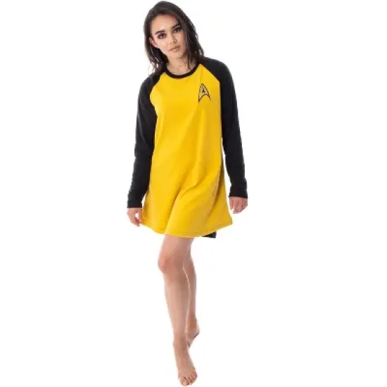 Star Trek Original Series Women's Juniors Raglan Sleep Shirt Nightgown image {2}
