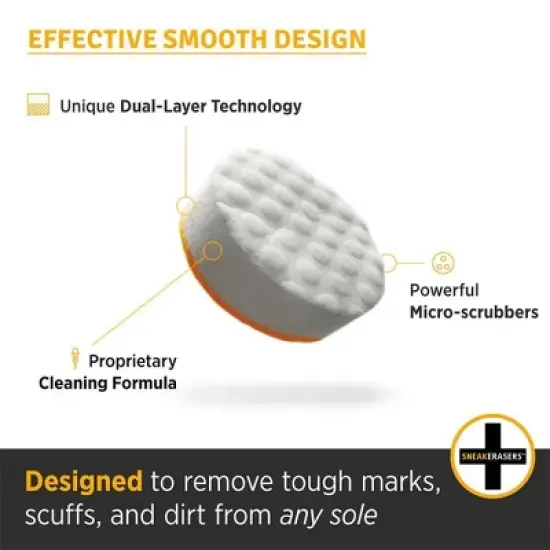 SneakERASERS Instant Sneaker Cleaner - 3pk: Foam Sponge Shoe Accessories, Polishes, 3.75" Length image {4}