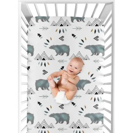 Sweet Jojo Designs Fitted Crib Sheet - Bear Mountain image {3}