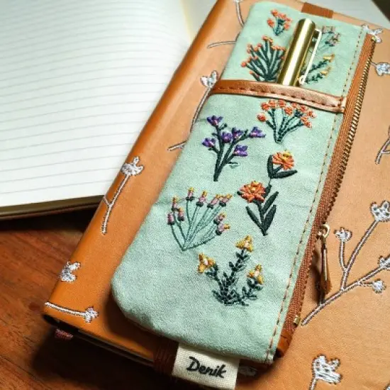 Denik Petite Blooms Embroidered Notebook Pouch image {1}
