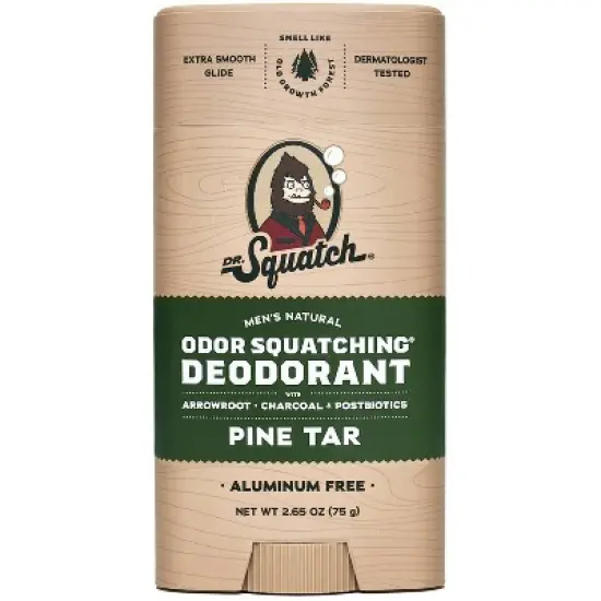 DR. SQUATCH Men's Natural Solid Deodorant Pine Tar - 2.65oz image {4}