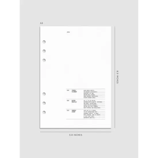 2026 Dated Monthly Planner Insert | Sunday Start | Cloth & Paper image {4}