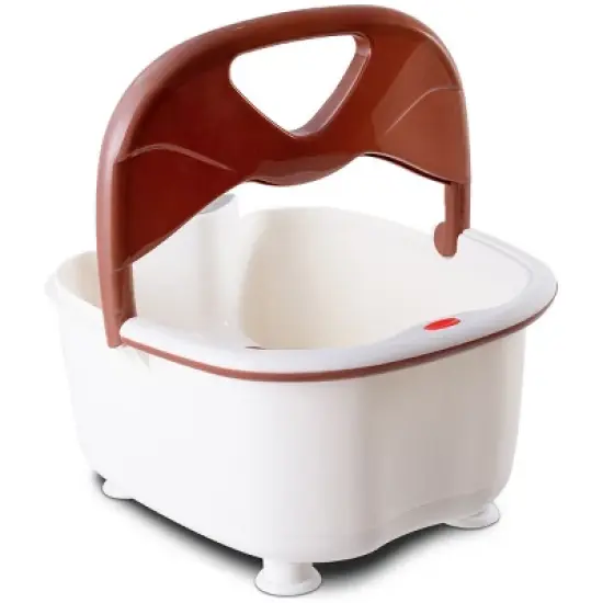 Costway Foot Spa Bath Massager LCD Display Temperature Control Heat Infrared Bubbles Brown image {4}