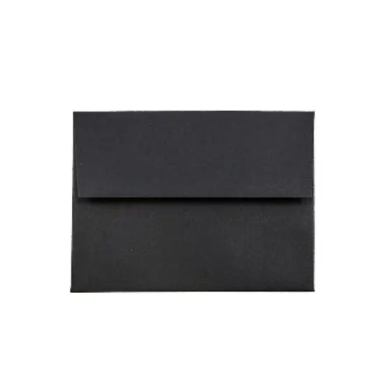 JAM Paper A2 Invitation Envelopes 4.375 x 5.75 Black Linen 64345 image {4}