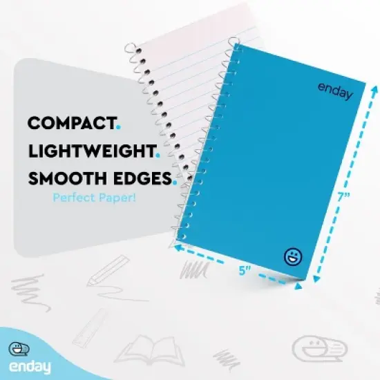 Notebook 5 x 7 College-Ruled 80 ct. Sidebound, Red image {4}