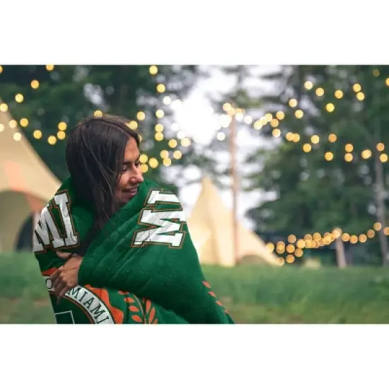 NCAA Miami Hurricanes Crest Ultra Soft Blanket image {1}