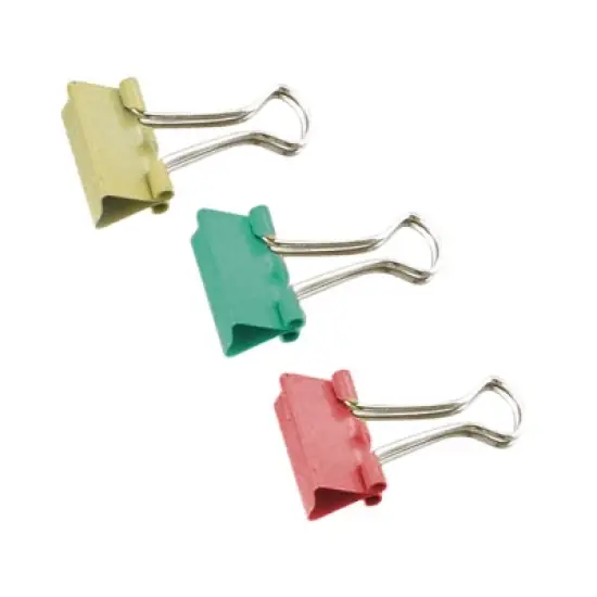 Unique Bargains Spring-Loaded Multicolor Clip Organizer Binder Clip 1.3" x 0.7" x 0.3" 40 Pcs image {4}