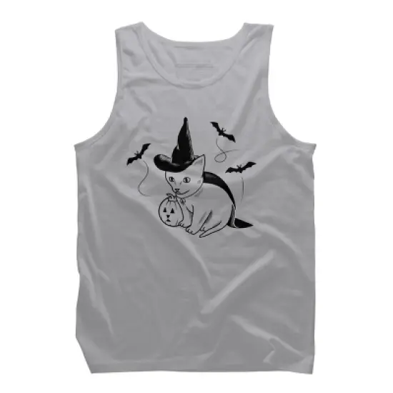 Men's Design By Humans Halloween cat, cute kitten, happy halloween By SPOODEMOON Tank Top image {3}