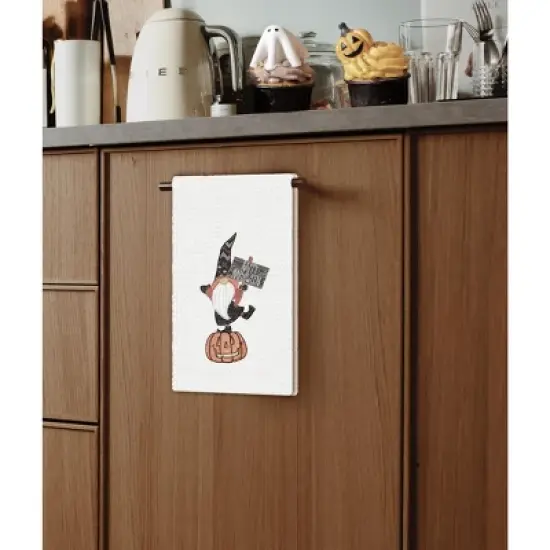 C&F Home Halloween Gnome Embroidered Cotton Waffle Weave Kitchen Towel image {2}