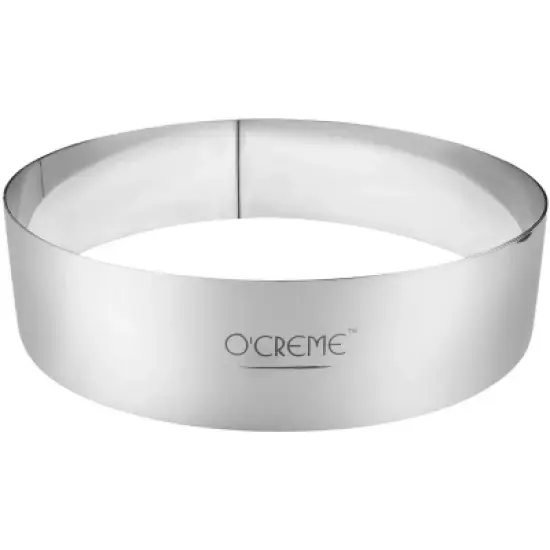 O'Creme Round Cake Ring Stainless Steel image {1}