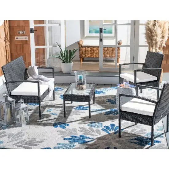 Bassey 4 Piece Living Set - Indoor/Outdoor - PAT7507 - Safavieh image {1}