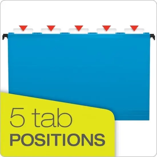 Pendaflex Poly Laminate Hanging Folders 1/5 Tab Legal Assorted 20/Box 615315ASST image {6}