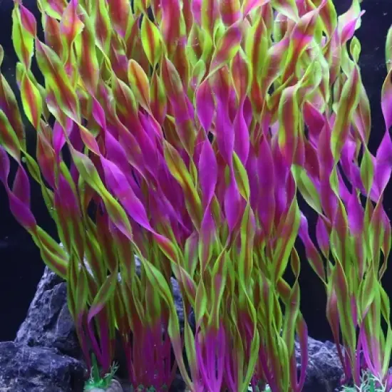 Unique Bargains Aquarium Ornaments Fish Tank Artificial Plant Multicolor 12.20" 10 Pcs image {5}