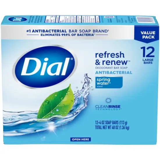 Dial Antibacterial Deodorant Spring Water Bar Soap - 12pk - 4oz each image {13}