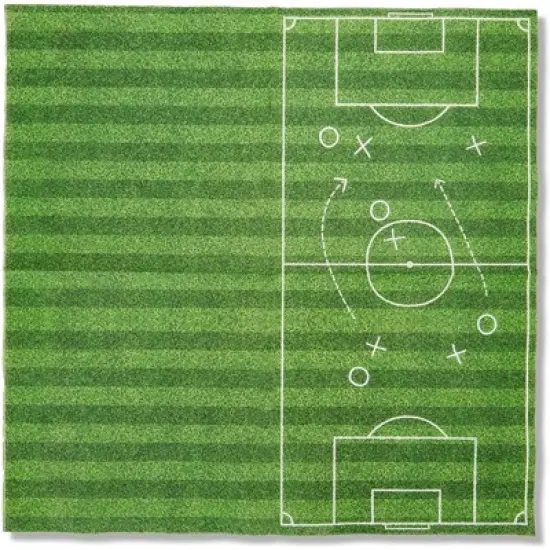 Blue Panda 100 Pack Soccer Party Disposable Paper Napkins for Sports Birthday, 6.5 x 6.5 In image {3}