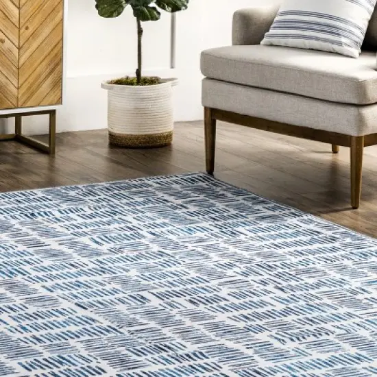 nuLOOM Mitzi Abstract Lines Machine Washable Area Rug image {8}