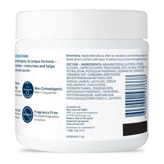 CeraVe Moisturizing Cream Unscented - 16 fl oz image {6}