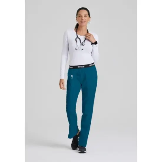 Grey's Anatomy by Barco Classic Women's Aubrey 3-Pocket Low-Rise Fit & Flare Leg Scrub Pant image {1}