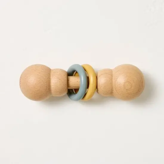 Wooden Rattle Blue/Yellow - Hearth & Hand&trade; with Magnolia image {3}
