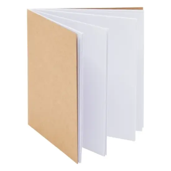 Paper Junkie 48 Pack Mini Blank Books, Bulk Kraft Paper Sketch Pads for Classroom, Party Favors, Journals for Kids, 24 Sheets, 4x4" image {7}