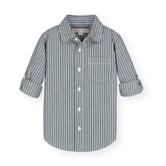 Hope & Henry Boys' Organic Cotton Twill Button Down Shirt, Infant image {3}