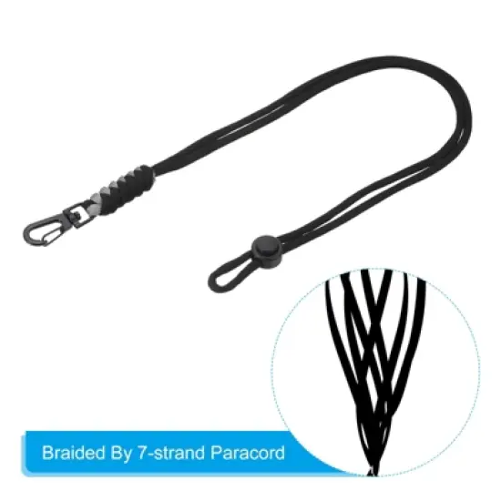 Unique Bargains Braided Adjustable Cord Lock Snap Hook Badge Lanyards 19" image {2}