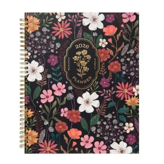 greenroom Planner 2026 Weekly/Monthly 8.5"x10.75" Large Hardcover Midnight Wildflower image {8}