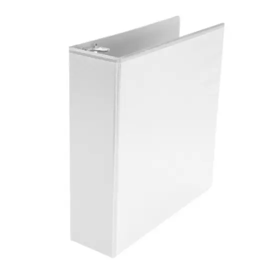 School Smart D Ring Binder, Polypropylene, 3 Inches, White image {6}