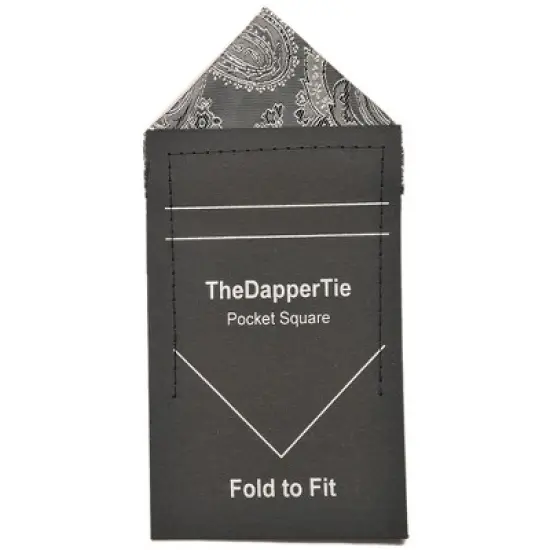 New Men's Paisley Triangle Pre Folded Pocket Square on Card image {7}