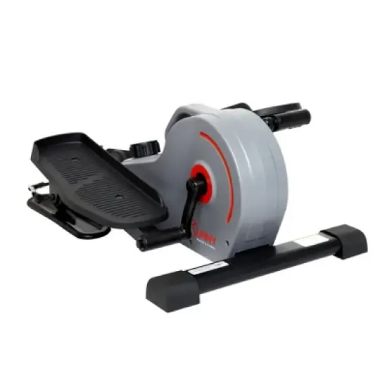 Sunny Health & Fitness Portable Stand Up Elliptical with Resistance Bands - Gray image {3}