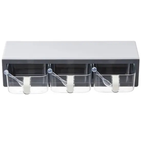 The Lakeside Collection 3-Compartment Spice Organizer - Wall Storage Rack image {5}