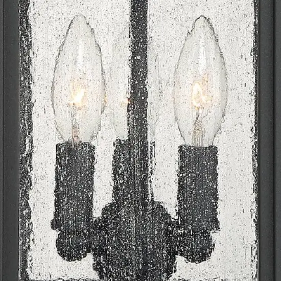 John Timberland Moray Bay Mission Outdoor Wall Light Fixture Black 17 3/4" Clear Seedy Glass for Post Exterior Barn Deck House Porch Yard Posts Patio image {2}