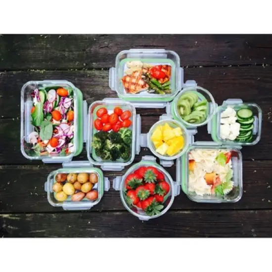Kinetic Go Green Glassworks Rectangular Food Storage Container Set - 51oz image {2}