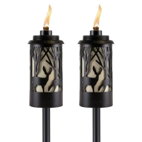 Tiki Hunter Metal Stepnstall Outdoor Torch Brown image {6}