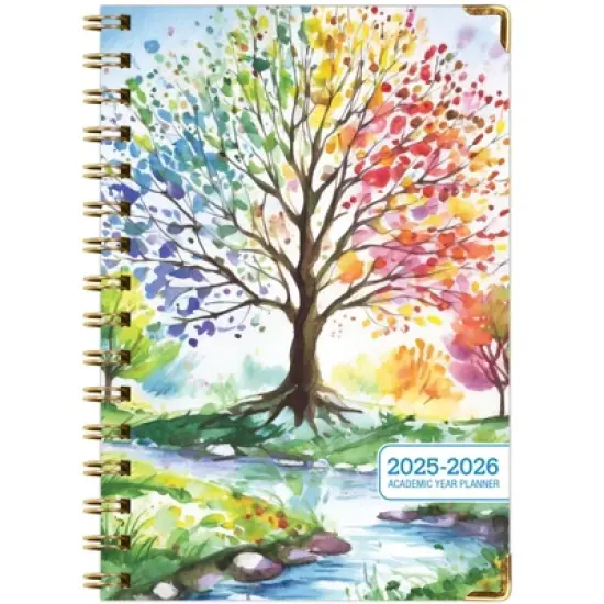 Global Printed Products Hardcover AY 2025-2026 Fashion Planner - 5.5"x8" (Tree Seasons) image {6}