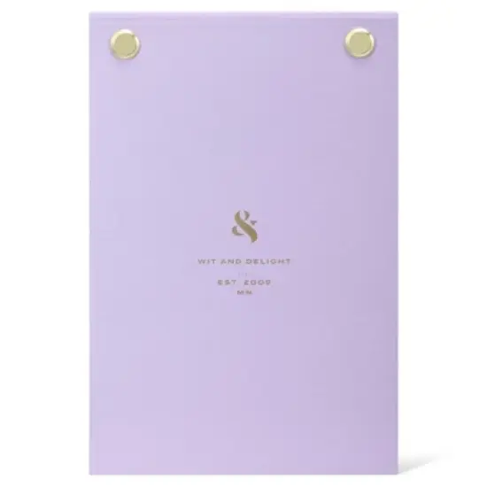 Wit & Delight Purple Desktop Notepad with Holder image {3}
