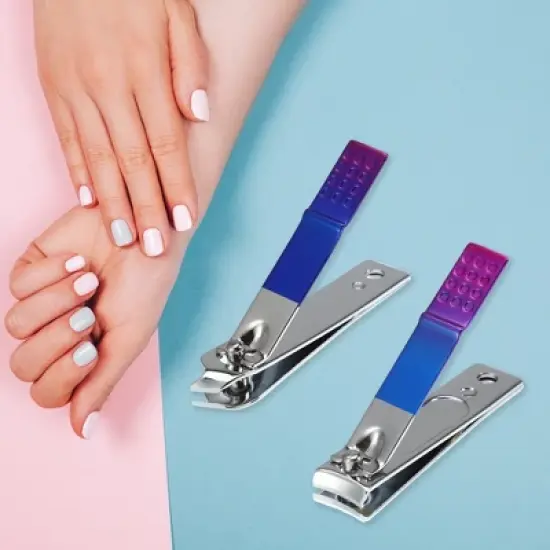 Unique Bargains Stainless Steel Manicure Tool Grooming Clippers Kit Multicolor 7 in 1 Set image {1}