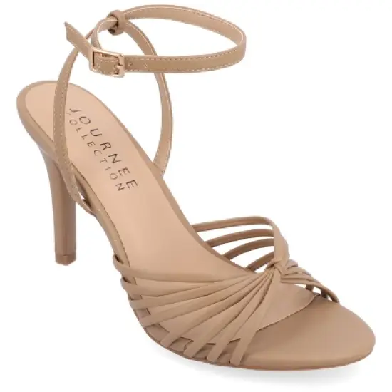 Journee Collection Womens Vanita Multi Strap Stiletto Open Toe Pumps image {12}