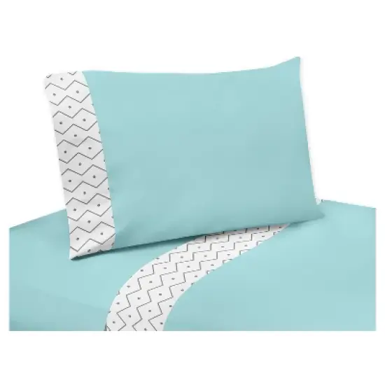 Blue & Green Mod Dinosaur Bedding Set (Toddler) - Sweet Jojo Designs image {1}