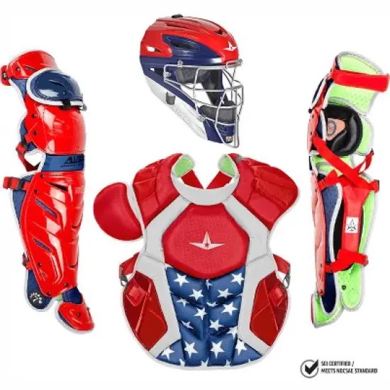All Star Adult System7 Axis Pro Usa Catchers Set 19H image {1}