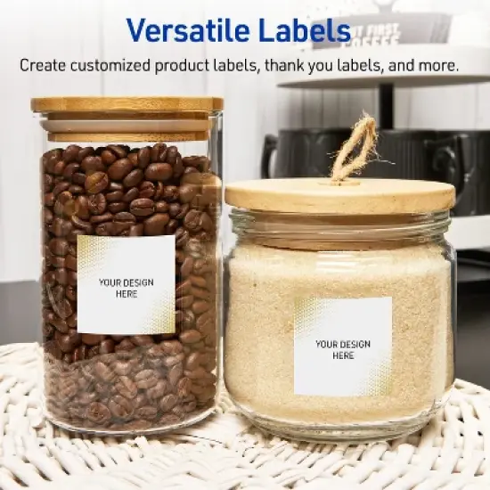 Avery Square Labels, Gold Blush Pattern, 3" x 3", 60 Total image {5}