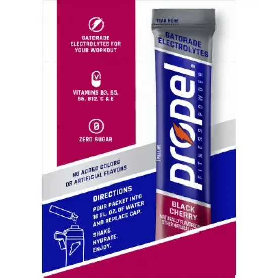 Propel Black Cherry Sport Mix - 10pk/0.08oz Pouches image {2}