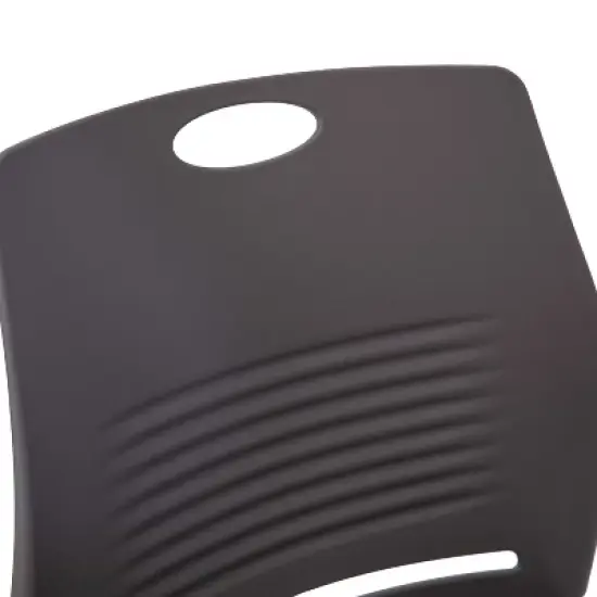Flash Furniture HERCULES Series Commercial Grade 660 lb. Capacity Plastic Stack Chair with Powder Coated Sled Base Frame and Integrated Carrying Handle image {7}