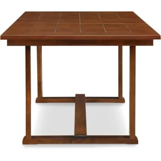 Wesley Extendable Dining Table Brown - ClickDecor image {4}