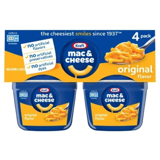 Kraft Original Mac and Cheese Cups Easy Microwavable Dinner image {10}