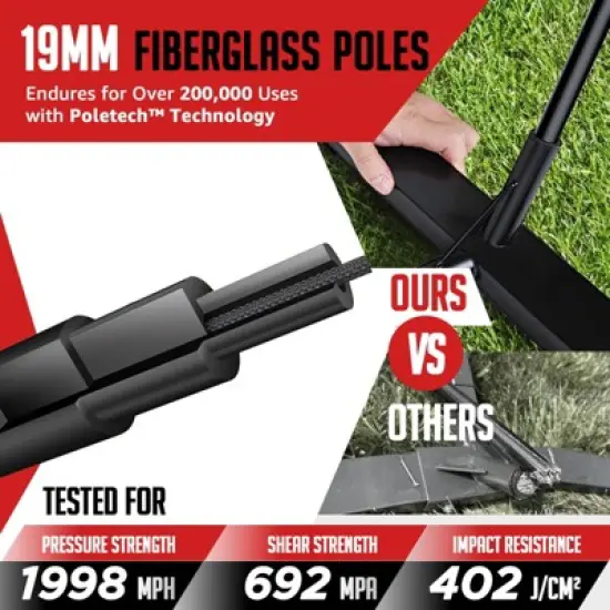 Volleyball Net Set, 12/20ft Adjustable Height, Portable with Carry Bag for backyard & training image {3}