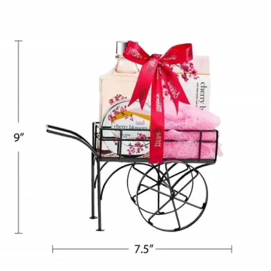 Freida & Joe  Cherry Blossom Fragrance Bath & Body Collection in Wheelbarrow Caddie Gift Set image {4}