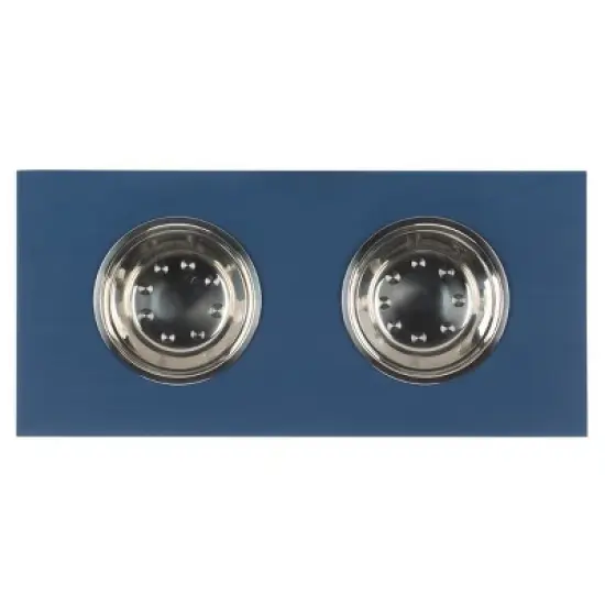 Lilith Double Pet Feeder - Removable Stainless Steel Bowls - Cat/Dog - PET5702 - Safavieh Pets image {4}