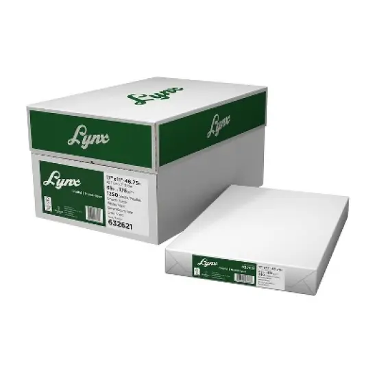 Lynx Opaque 65 lbs. Digital Ultra Smooth Cover 11" x 17" White 1250/Case 632621CASE image {1}