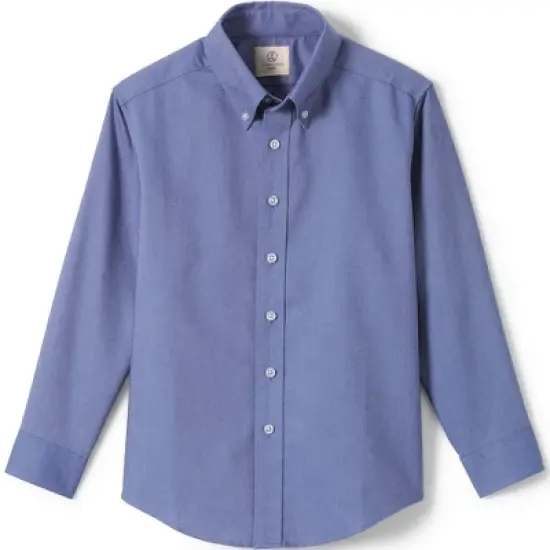 Lands' End School Uniform Boys Long Sleeve Oxford Dress Shirt image {4}